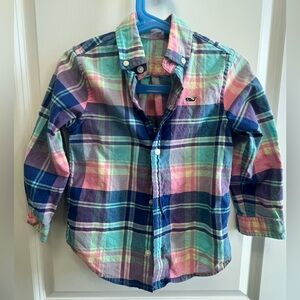 Vineyard Vines Multicolor Plaid Kids Button Down Shirt